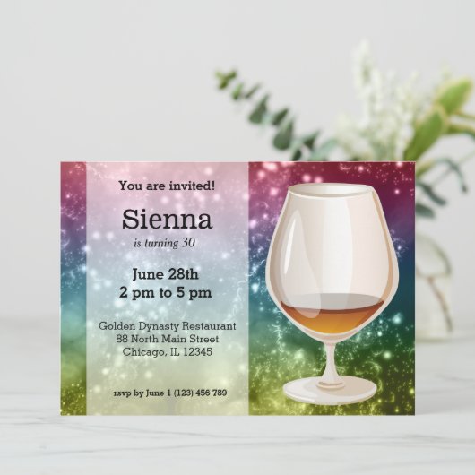 Cocktails Einladung (Stehend Vorderseite)