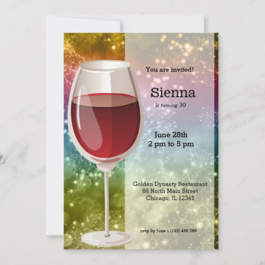 Cocktails Einladung (Vorderseite)