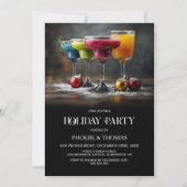 Cocktails Feiertagsparty Einladung (Vorderseite)