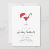 Cocktails Festliche Getränke Weihnachts-Party Einladung (Vorderseite)