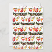 Cocktails Festliche Getränke Weihnachts-Party Einladung (Rückseite)