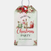 Cocktails Festliche Getränke Weihnachts-Party Geschenkanhänger (Vorderseite)