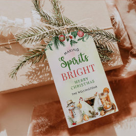 Cocktails Festliche Getränke Weihnachts-Party Geschenkanhänger