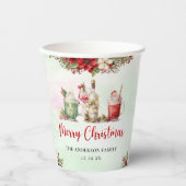 Cocktails Festliche Getränke Weihnachts-Party Pappbecher (Vorderseite)