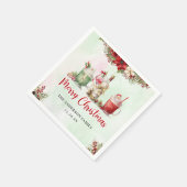 Cocktails Festliche Getränke Weihnachts-Party Serviette (Ecke)