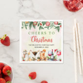 Cocktails Festliche Getränke Weihnachts-Party Serviette (Beispiel)