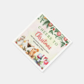 Cocktails Festliche Getränke Weihnachts-Party Serviette (Ecke)