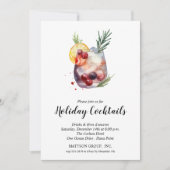 Cocktails Festliches Weihnachtsfest Party Einladung (Vorderseite)