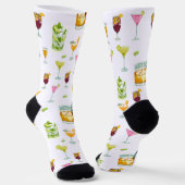 Cocktails Fun Pattern Socken (Gewinkelt)