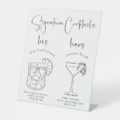 Cocktails für moderne Skriptsignaturen Sockelschild (Vorderseite)
