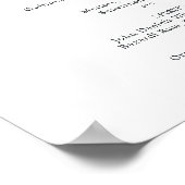 Cocktails für Wasserfarben, geometrische Kristalle Poster (Ecke)