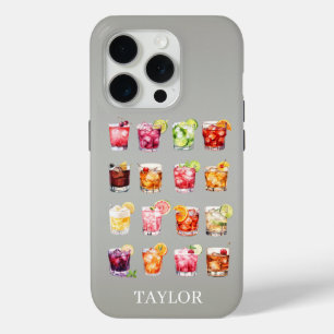 Cocktails Galore Monogrammiert  Case-Mate iPhone Hülle