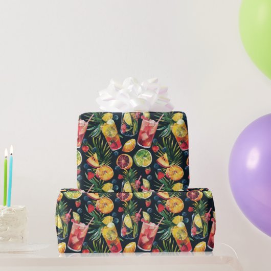 Cocktails Geschenkpapier (Partygeschenke)