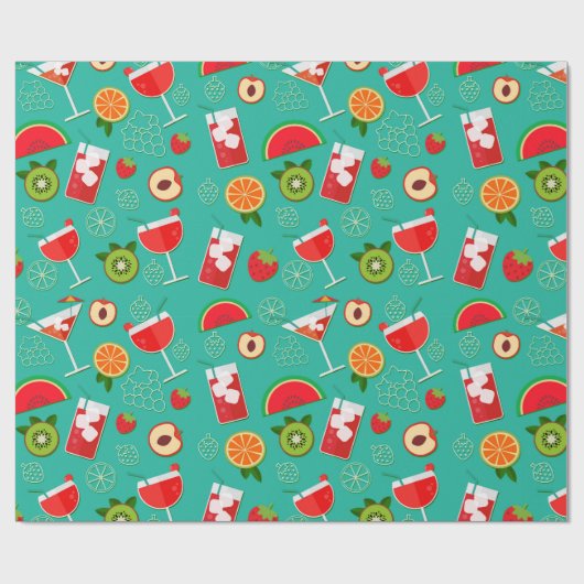 Cocktails Geschenkpapier (Flach)