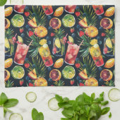 Cocktails Geschirrtuch (Gefaltet)