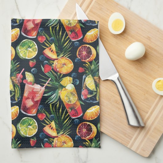 Cocktails Geschirrtuch (Viertel Falte)