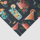 Cocktails Getränkemuster. Alkoholische Getränke Seidenpapier (Ausschnitt)