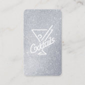 Cocktails / Glamour Glitzer Visitenkarte (Vorderseite)