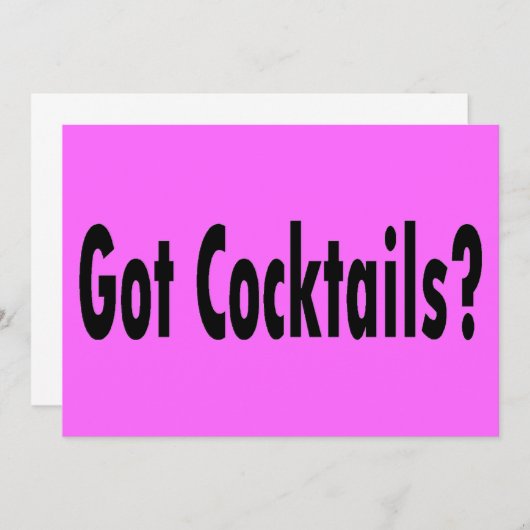 Cocktails got? (Vorne/Hinten)