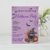 Cocktails Halloween-Party Einladung (Stehend Vorderseite)