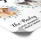 Cocktails Haustiere Hochzeit 3 Fotos trinken Bar Poster (Ecke)