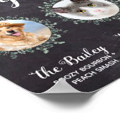 Cocktails Hochzeit Unterschreiben Foto Bar trinken Poster (Ecke)