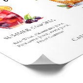 Cocktails Hochzeitsmenü auf der Poolseite Poster (Ecke)