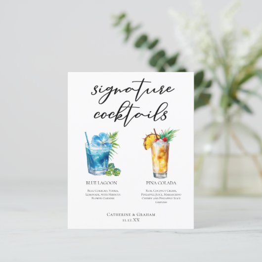 Cocktails Hochzeitsmenü für Beach Signature (Stehend Vorderseite)