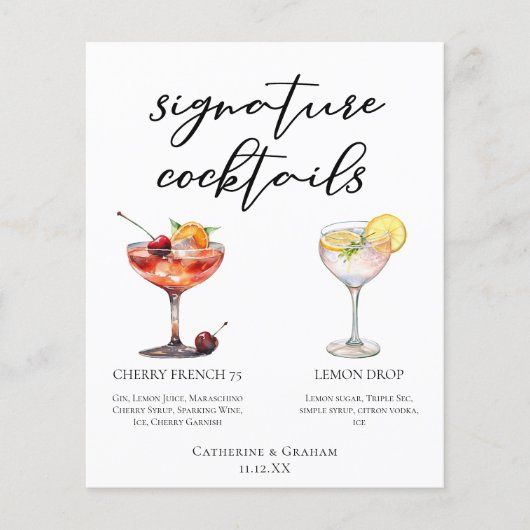 Cocktails Hochzeitsmenü für erfrischende Fruchtsig (Vorderseite)