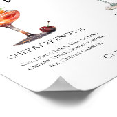 Cocktails Hochzeitsmenü für erfrischende Fruchtsig Poster (Ecke)