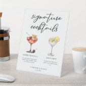 Cocktails Hochzeitsmenü für erfrischende Fruchtsig Sockelschild (In SItu)