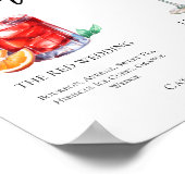 Cocktails Hochzeitsmenü mit süßen Signaturen Poster (Ecke)