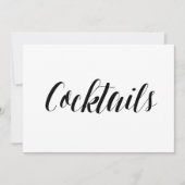 "Cocktails" Hochzeitszeichen im kalligraphischen S Einladung (Vorderseite)