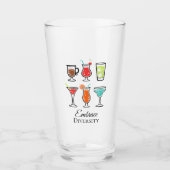 Cocktails Illustration Embrace Diversity Modernes Glas (Vorderseite)