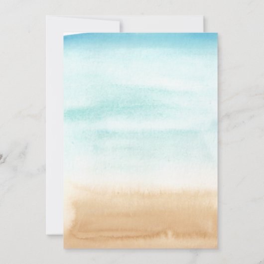 Cocktails im Sommer Brautparty an Strandketten Einladung (Rückseite)