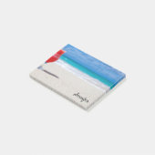 Cocktails im Zuhause-Office des Beach DIY Post-it Klebezettel (angewinkelt)