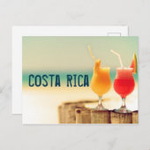 Cocktails in Costa Rica Postkarte (Vorne/Hinten)