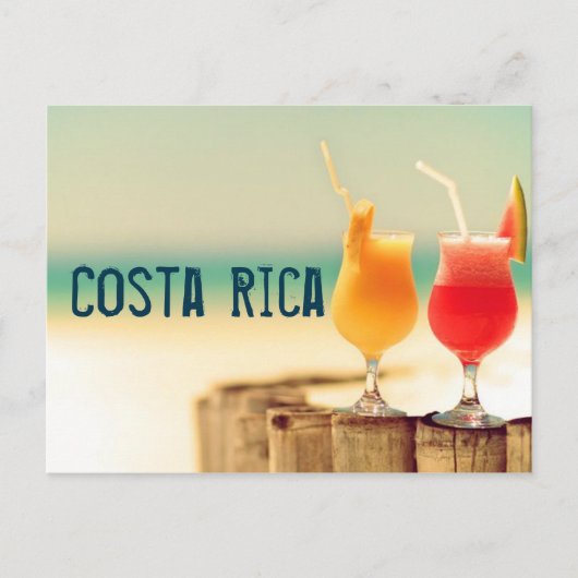 Cocktails in Costa Rica Postkarte (Vorderseite)