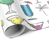 Cocktails in gemischten Getränken Packpapier (Rolleneckpunkt)
