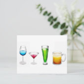 Cocktails in hellen Farben Postkarte (Stehend Vorderseite)