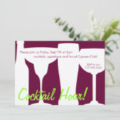 Cocktails, individuell einladen einladung (Stehend Vorderseite)