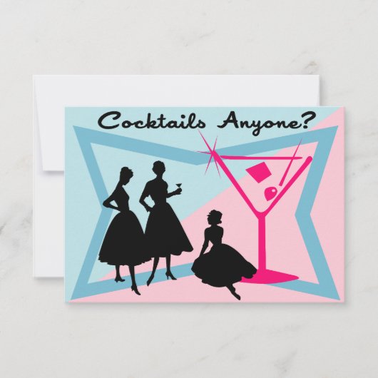 Cocktails irgendjemand? Antwortkarte RSVP Karte (Vorderseite)