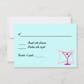 Cocktails irgendjemand? Antwortkarte RSVP Karte (Rückseite)