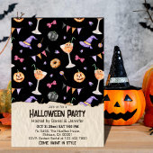 Cocktails Jack-o-Laternen Hexenhut Halloween Einladung
