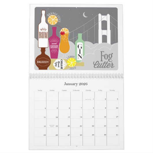 Cocktails Kalender (Jan 2026)