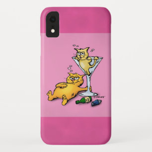 Cocktails & Kätzchen Pinke Cartoon Case-Mate iPhone Hülle
