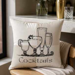 Cocktails-Kissen im Quadrat Kissen