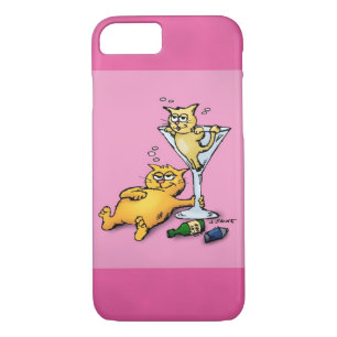 Cocktails & Kitten Pink Cartoon iPhone5 Fall Case-Mate iPhone Hülle