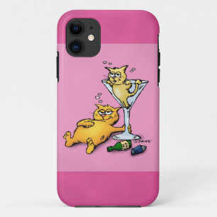Cocktails & Kitten Pink Cartoon iPhone5 Fall Case-Mate iPhone Hülle