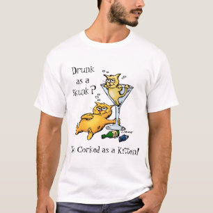 Cocktails & Kittens - Verkorkst wie ein Kätzchen-S T-Shirt